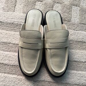 Steve Madden Mulberry Bone Leather Slip-On Loafers